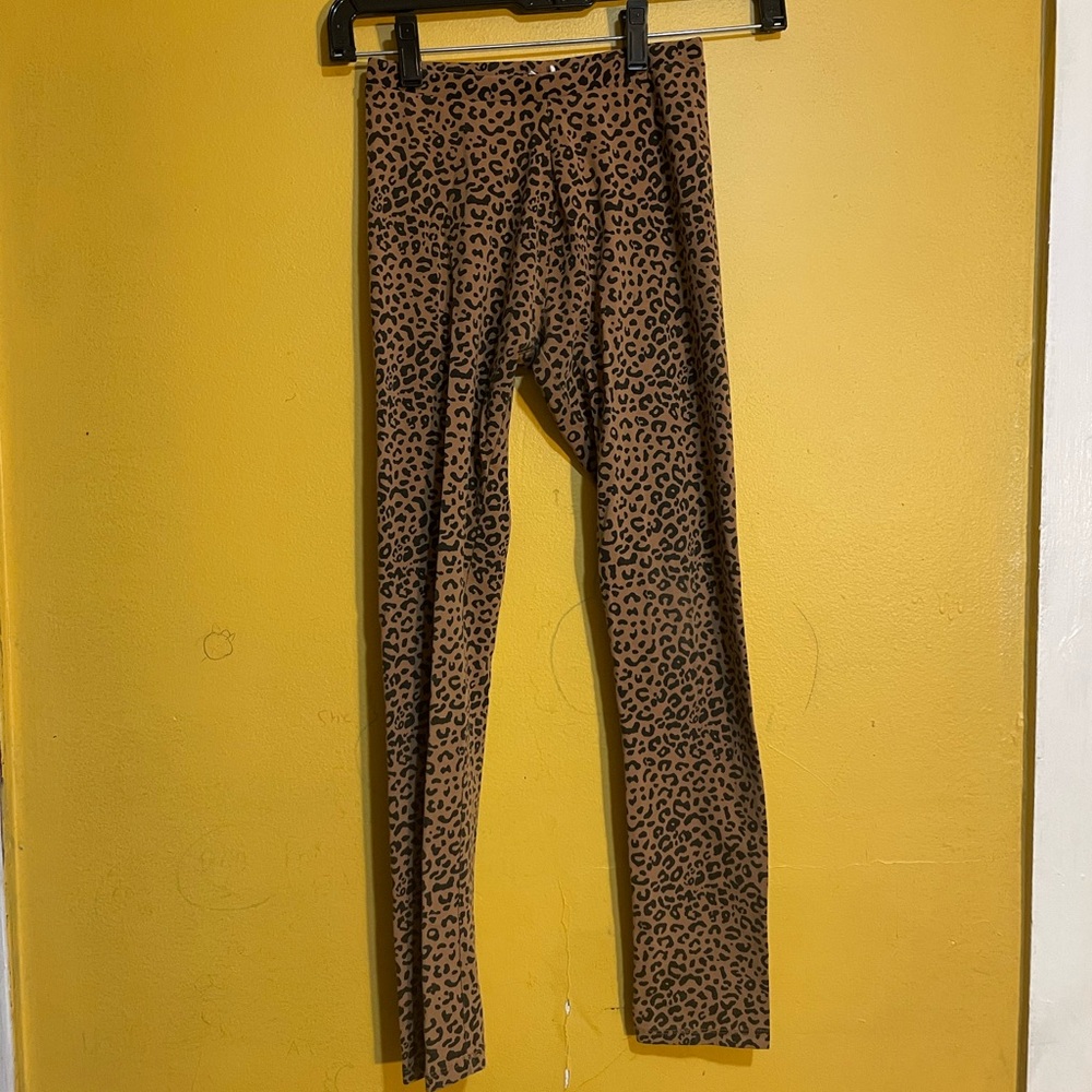 Zara Girls Leopard Print Kids Leggings 11-12Y